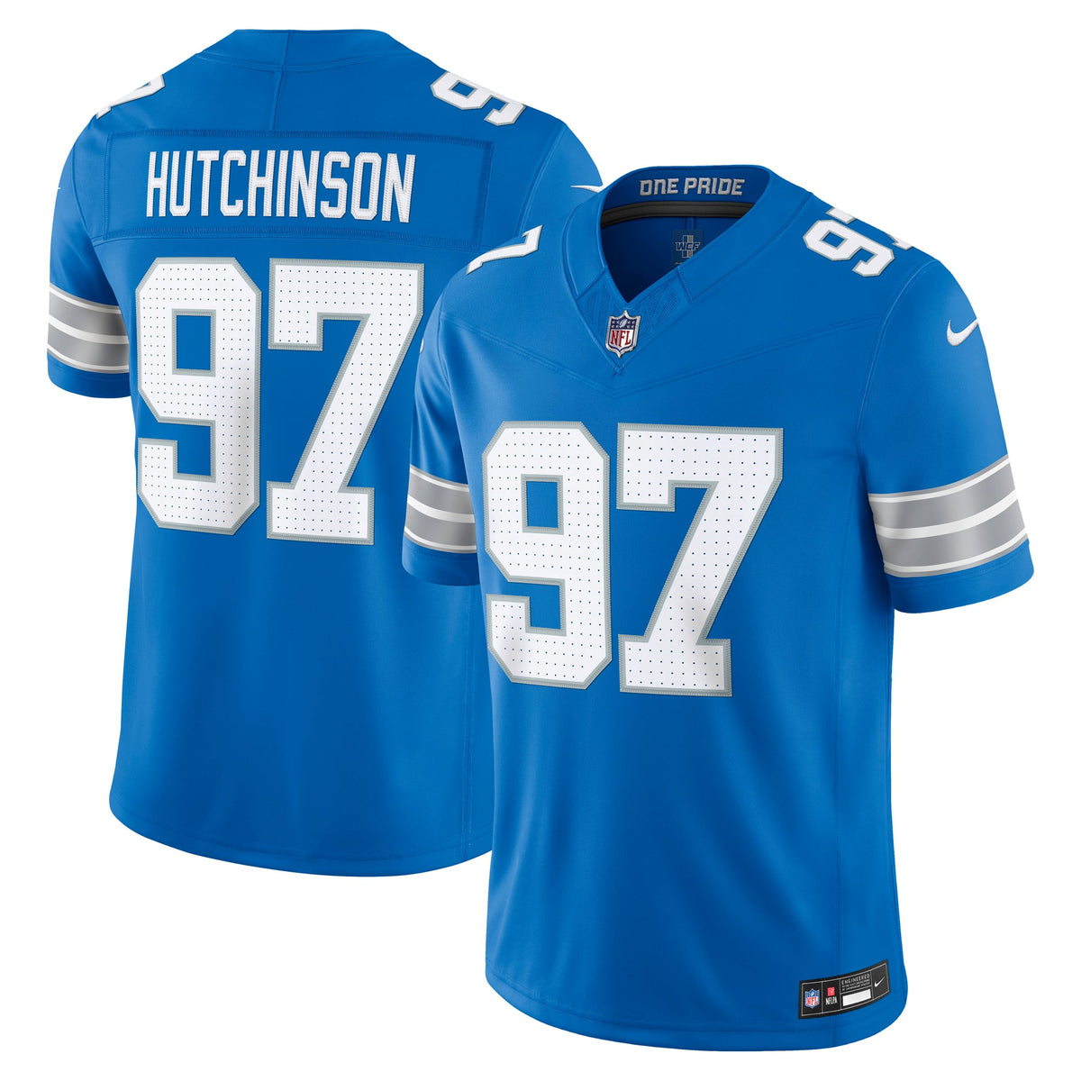 Men's Detroit Lions Aidan Hutchinson Nike Black Alternate Vapor F.U.S.E. Stitched Limited Jersey