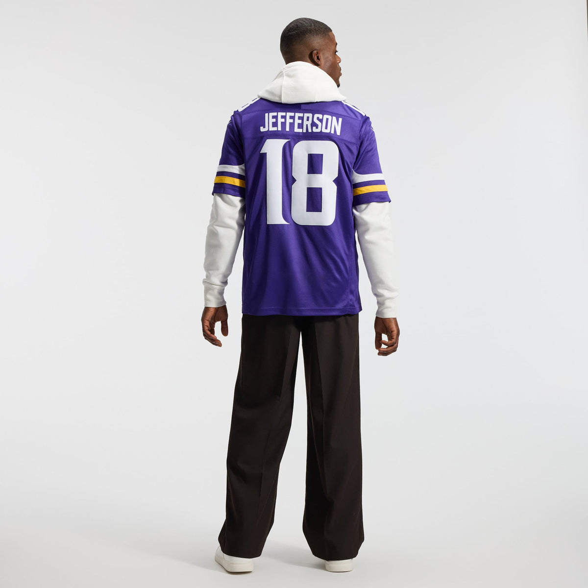 Men's Minnesota Vikings Justin Jefferson Nike White Alternate Vapor F.U.S.E. Stitched Limited Jersey