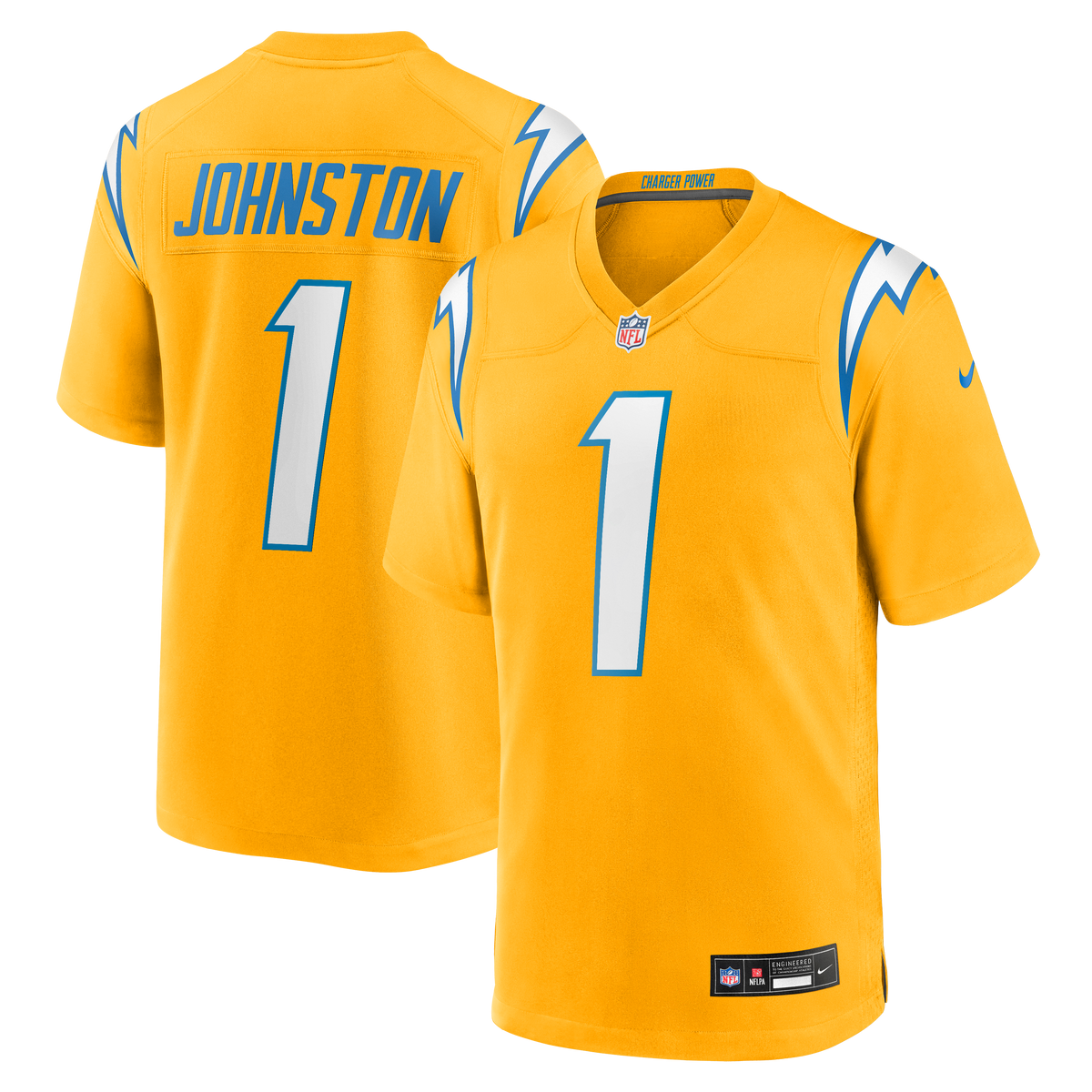 Men's Los Angeles Chargers Quentin Johnston Nike Powder Blue  Game Player Jersey