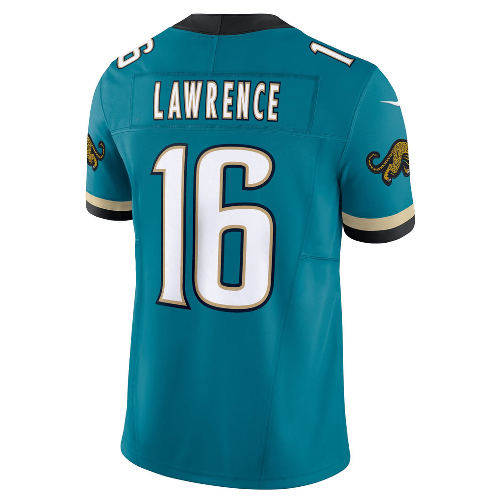 Men's Jacksonville Jaguars Trevor Lawrence Nike Teal Prowler Throwback Vapor F.U.S.E. Limited Jersey