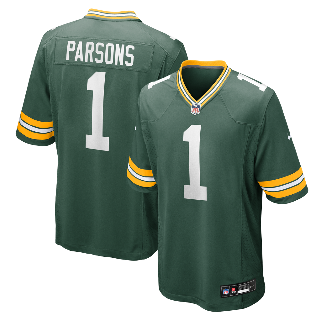 Men's Green Bay Packers Micah Parsons Nike Green Game Player Jersey