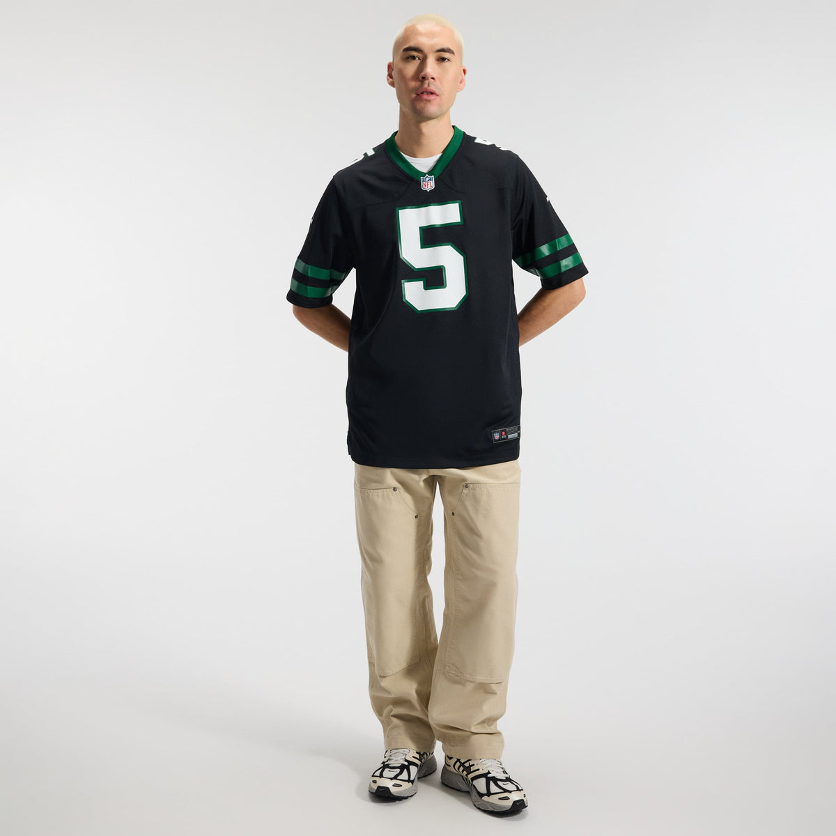 Men's New York Jets Garrett Wilson Nike Legacy White Game Jersey