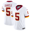 Men's Washington Commanders Jayden Daniels Nike White Vapor F.U.S.E. Stitched Limited Jersey