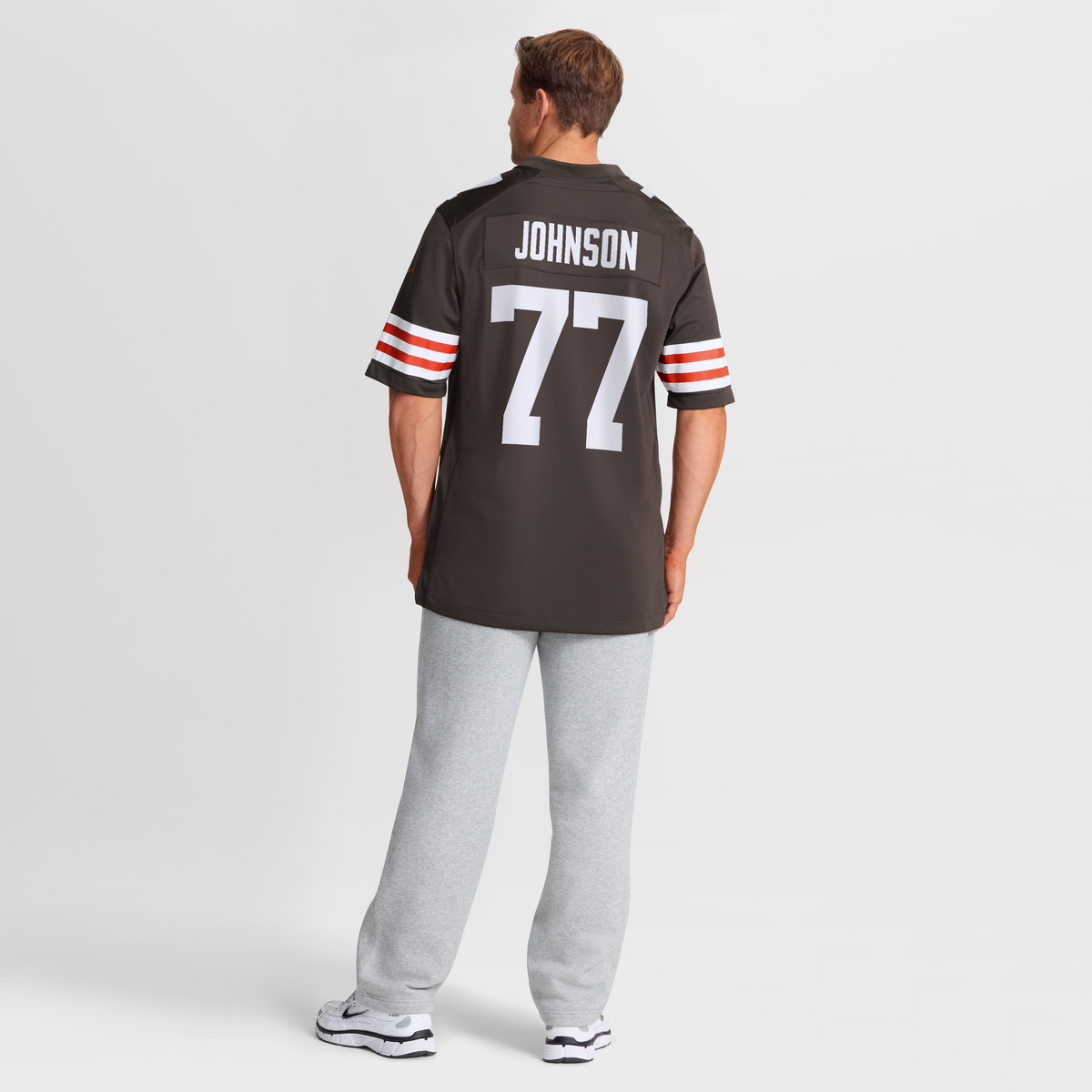 Men's Cleveland Browns Zion Johnson Nike  Brown Team Game Jersey
