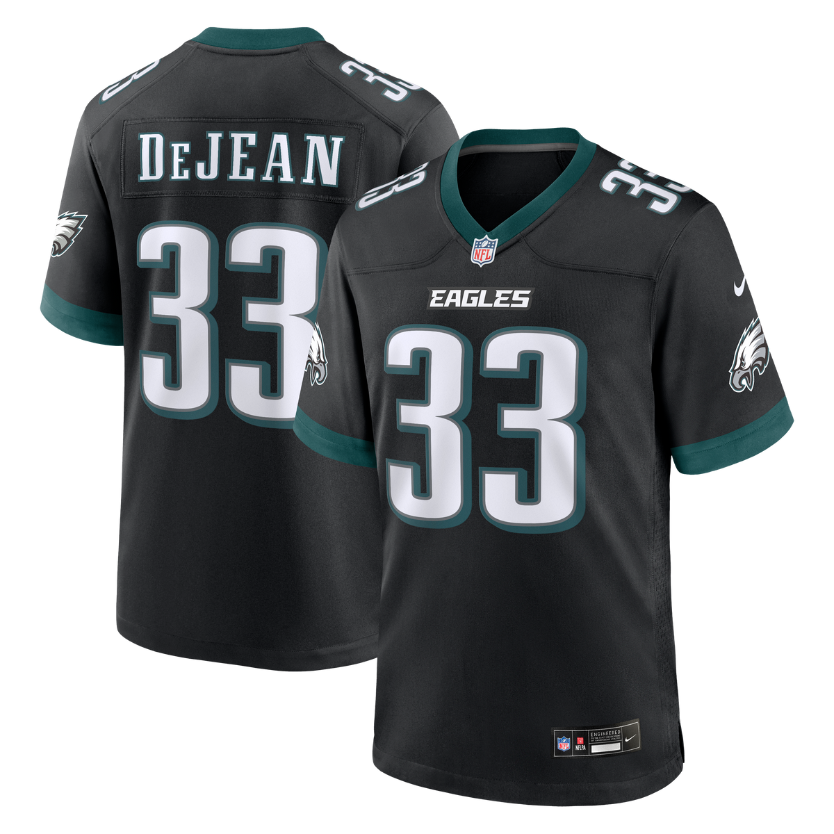 Men's Philadelphia Eagles Cooper DeJean Nike  Midnight Green Team Game Jersey