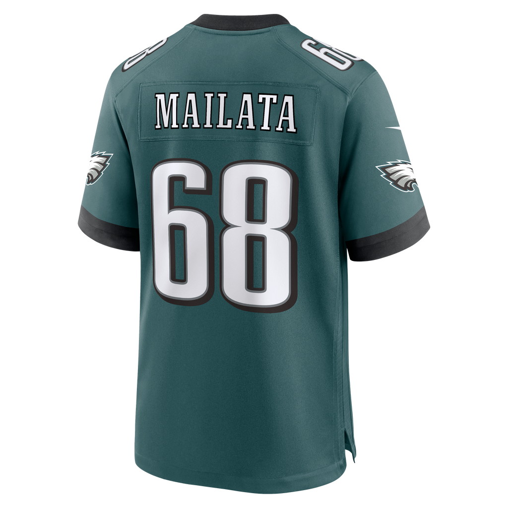 Men's Philadelphia Eagles Jordan Mailata Nike  Midnight Green Team Game Jersey