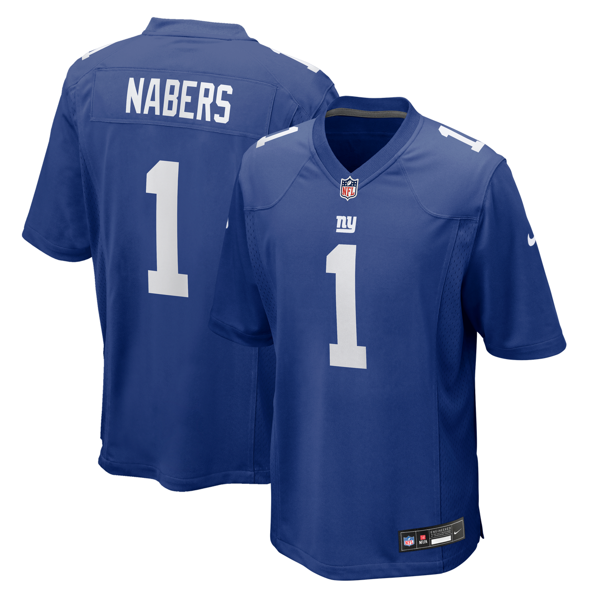 Men's New York Giants Malik Nabers Nike Century Red Alternate Game Jersey