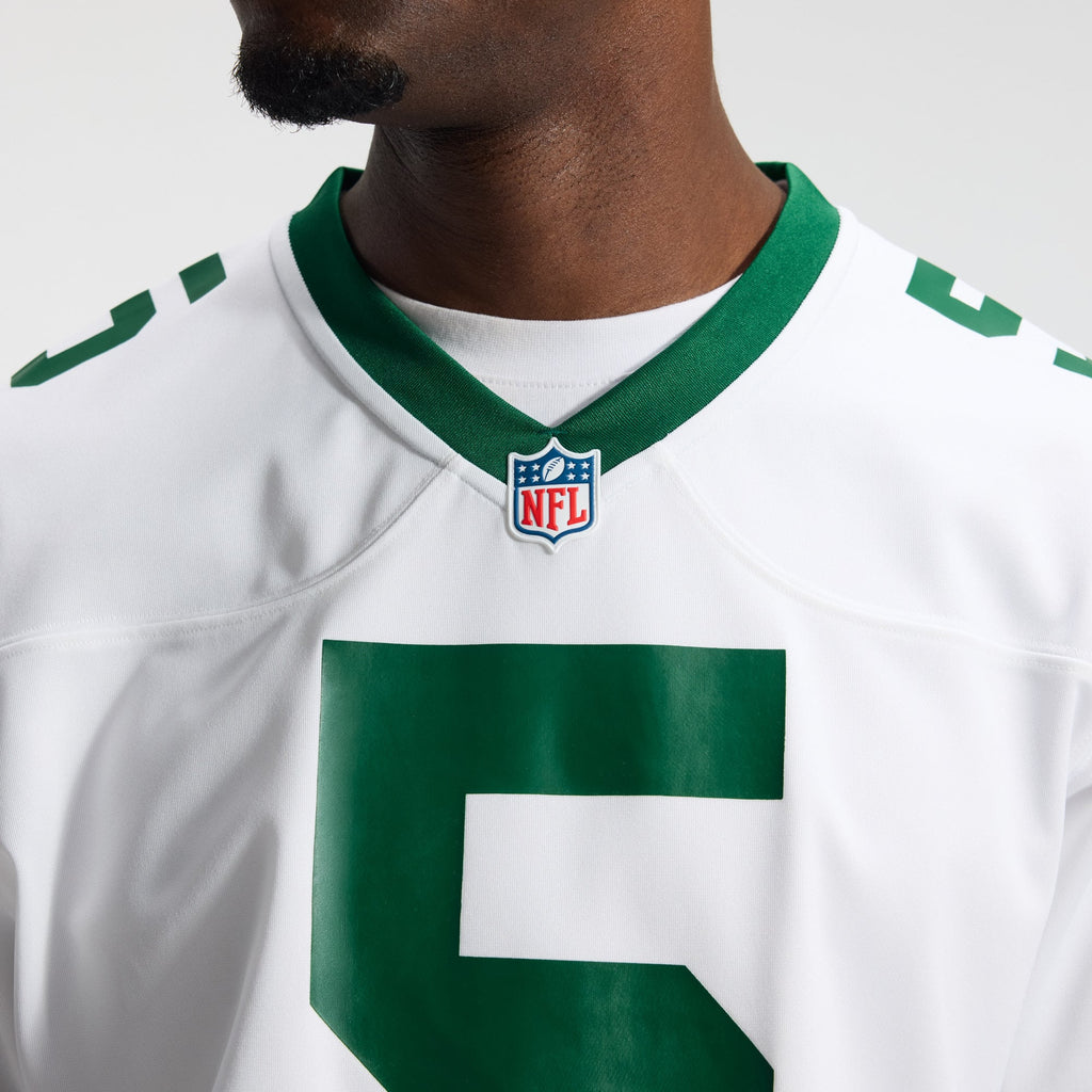 Men's New York Jets Garrett Wilson Nike Legacy Green Game Jersey