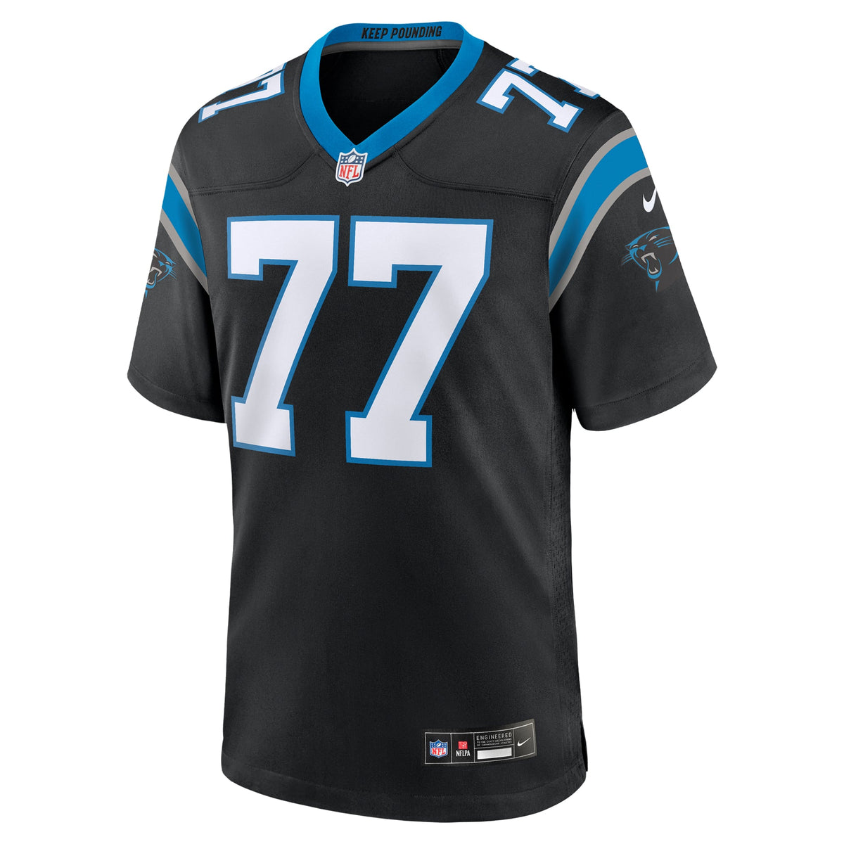 Men's Carolina Panthers Yosh Nijman Nike  Black  Game Jersey