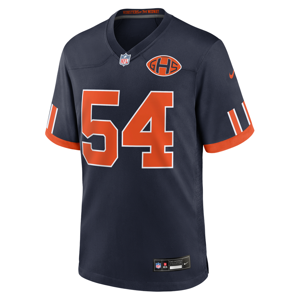 Men's Chicago Bears Brian Urlacher Nike Navy 2026 Rivalries Collection Game Jersey