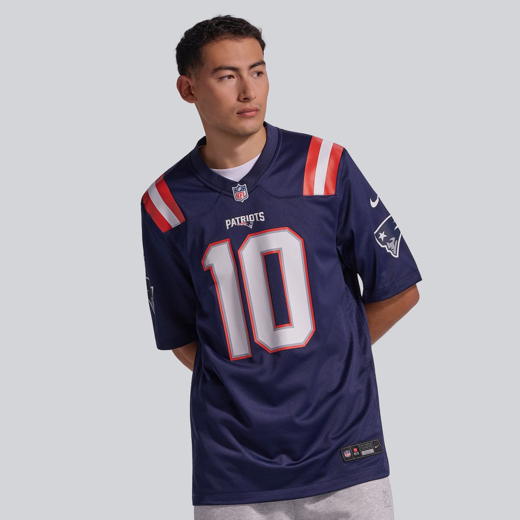 Men's New England Patriots Drake Maye Nike Navy  Player Game Jersey