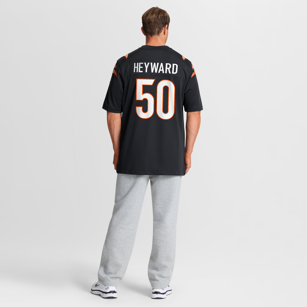 Men's Cincinnati Bengals Shaka Heyward Nike  Black Team Game Jersey