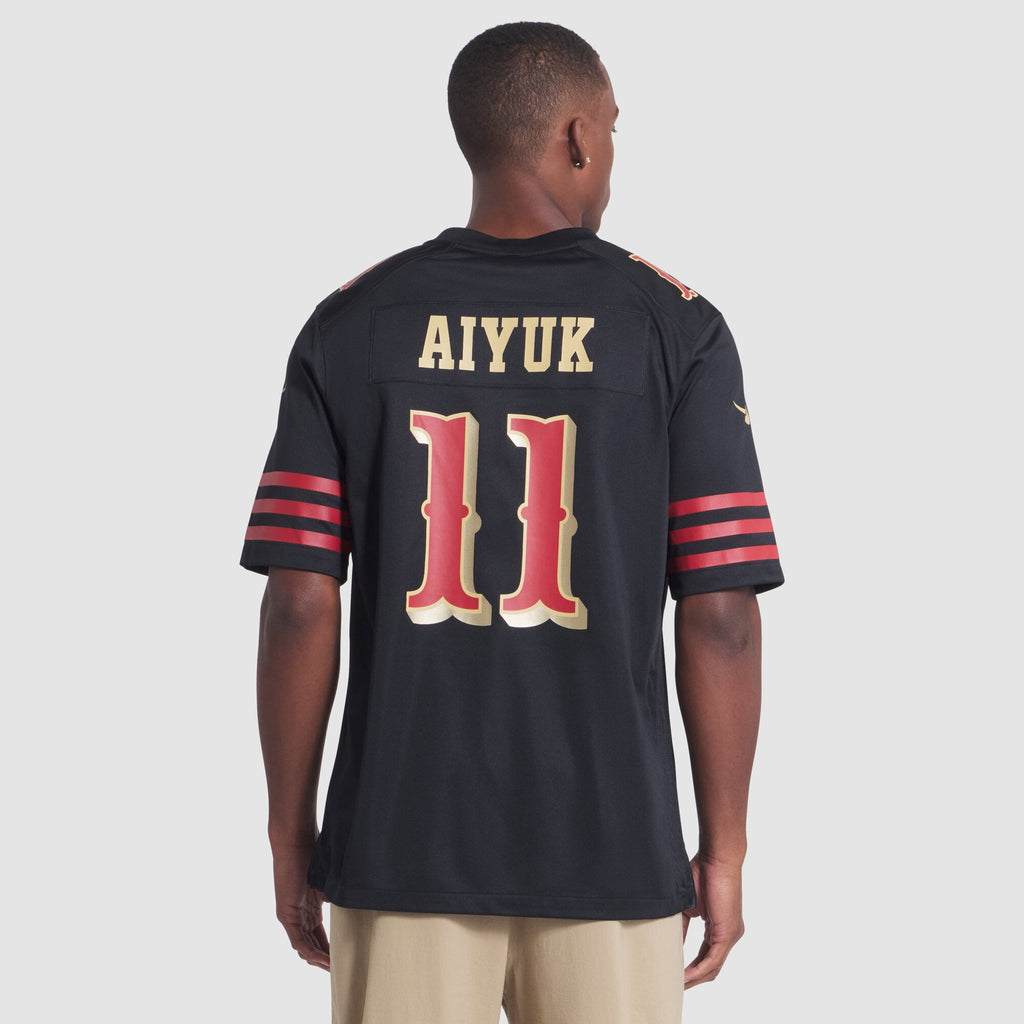 Men's San Francisco 49ers Brandon Aiyuk Nike Black Rivalries Collection Game Jersey