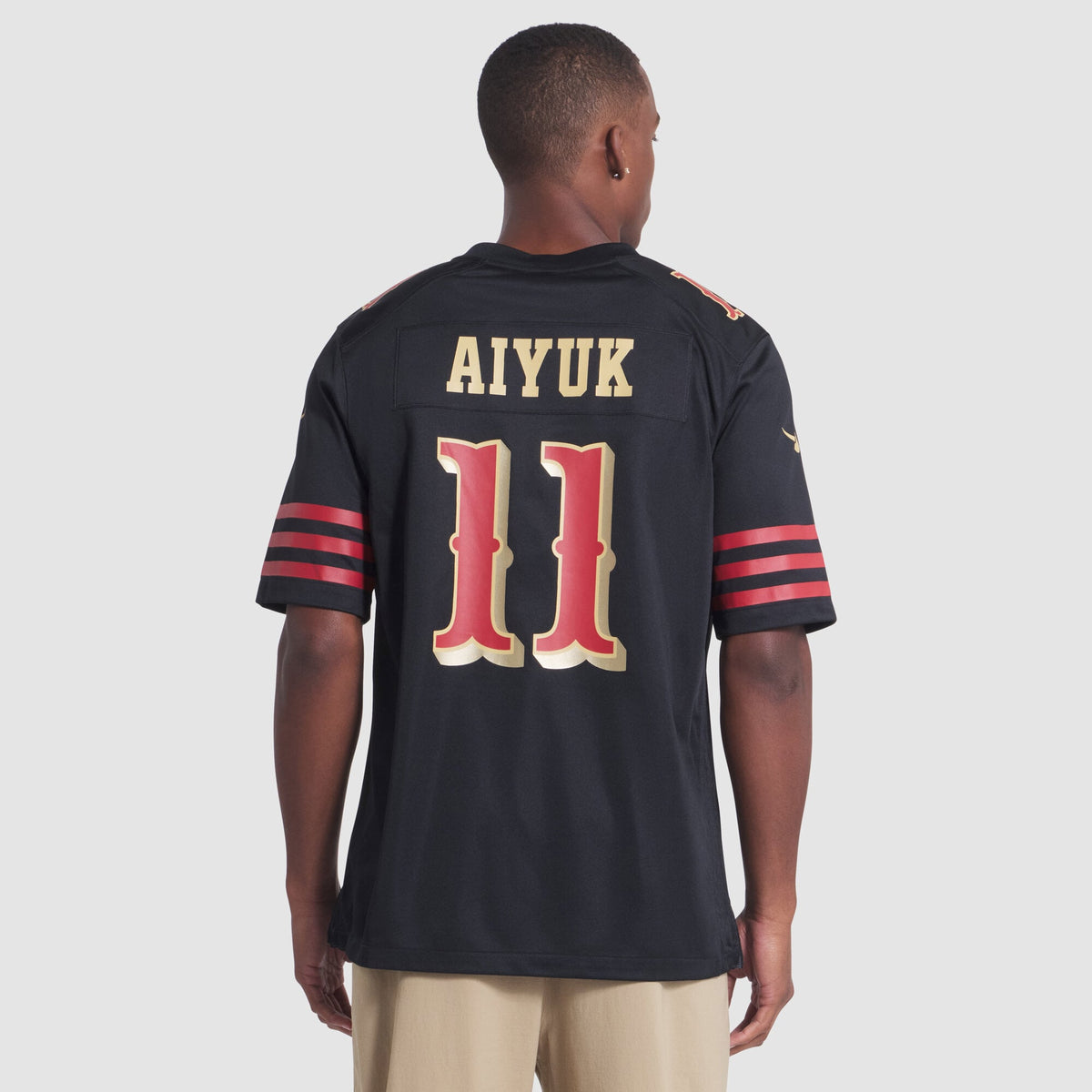 Men's San Francisco 49ers Brandon Aiyuk Nike Black Rivalries Collection Game Jersey