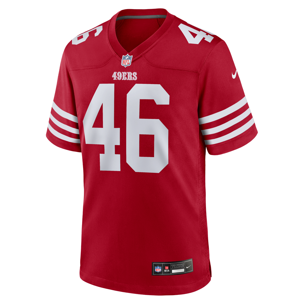 Men's San Francisco 49ers Jon Weeks Nike  Scarlet Team Game Jersey