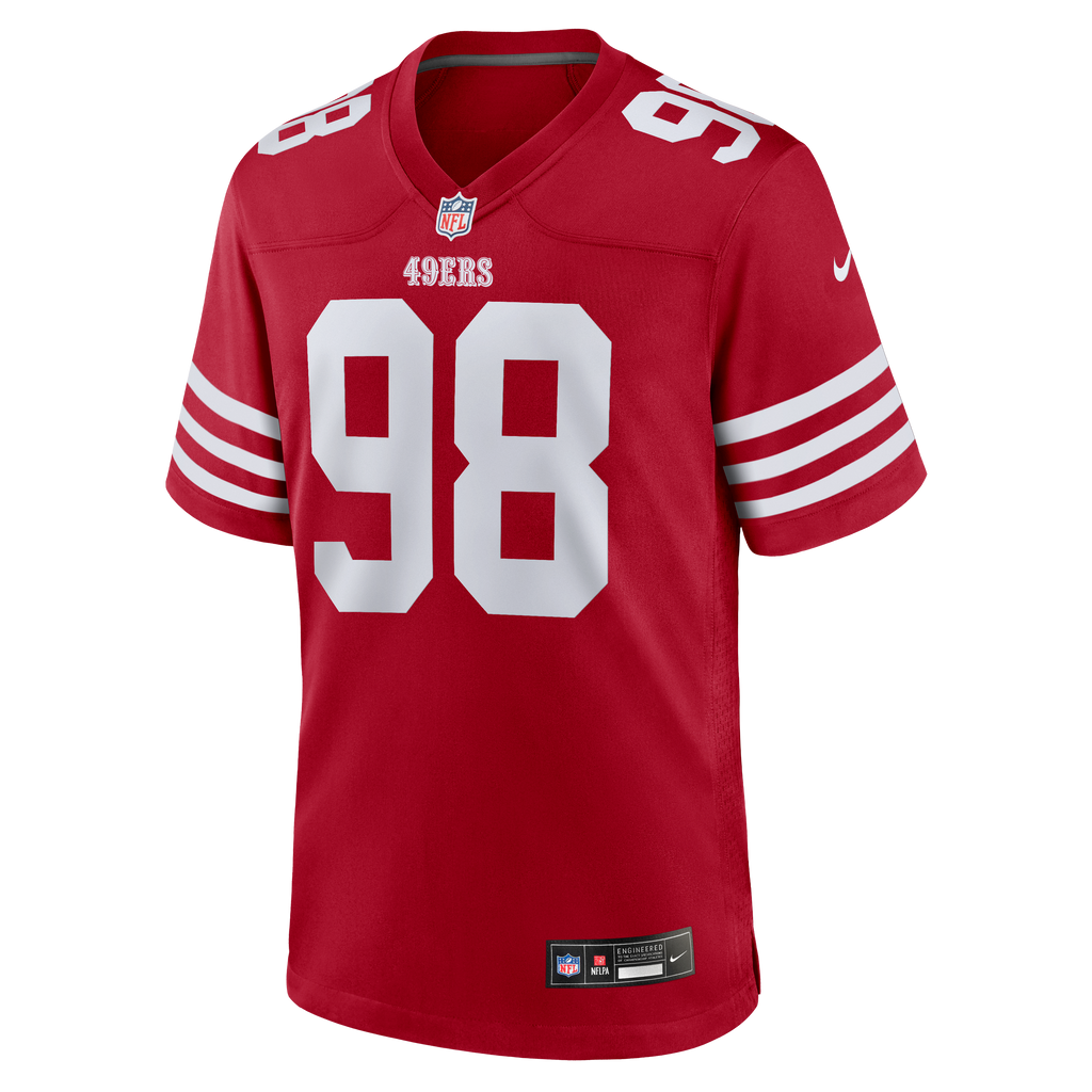 Men's San Francisco 49ers Mykel Williams Nike  Scarlet Team Game Jersey