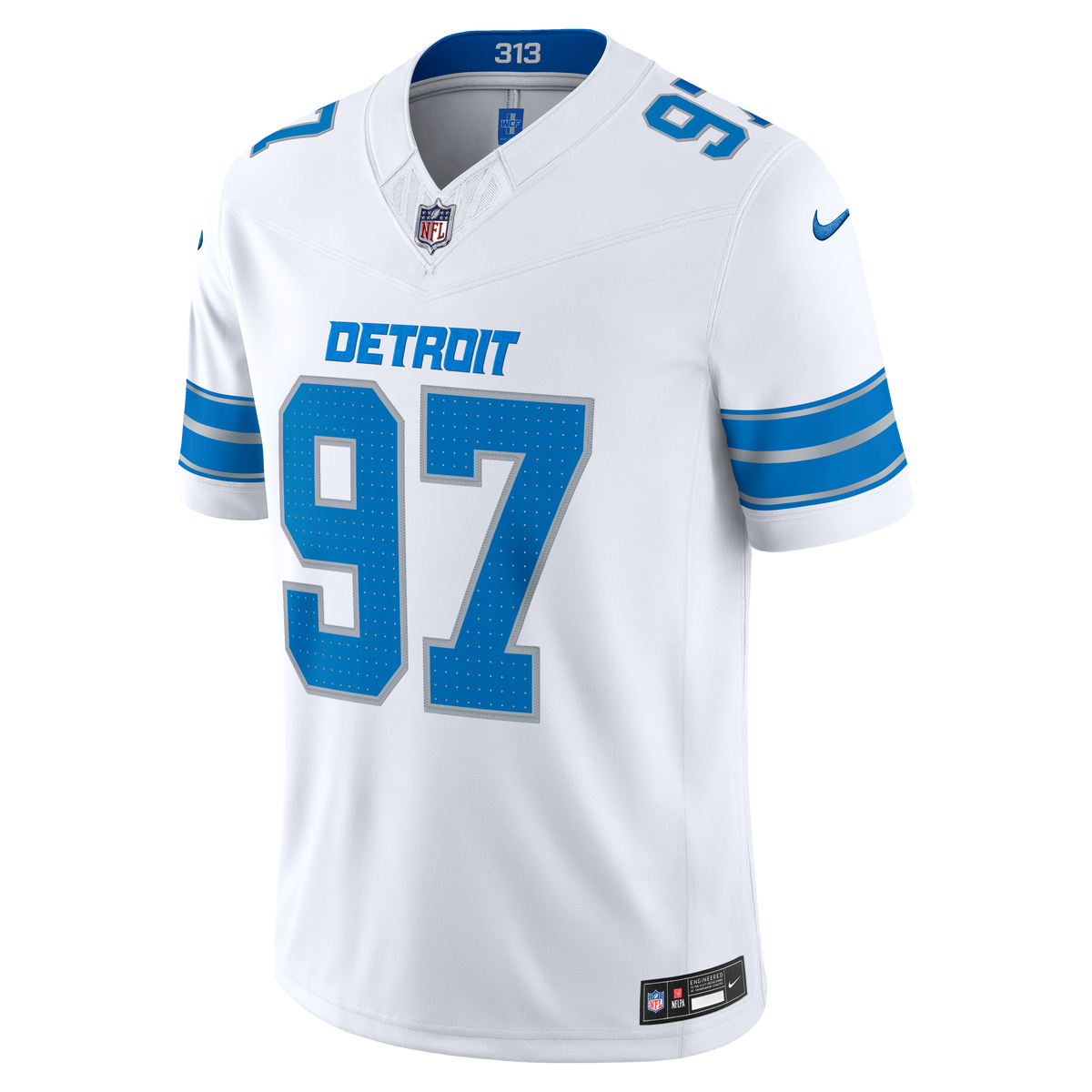 Men's Detroit Lions Aidan Hutchinson Nike Blue Team Vapor F.U.S.E. Stitched Limited Jersey