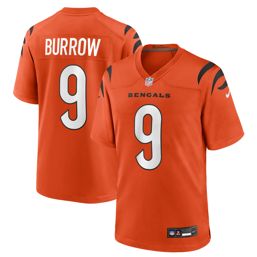 Men's Cincinnati Bengals Joe Burrow Nike Orange Alternate  Game Jersey