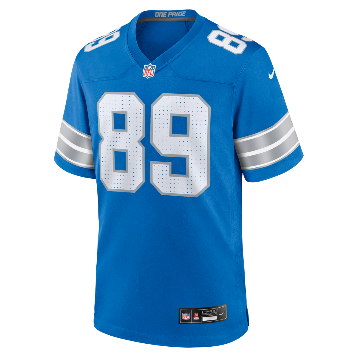Men's Detroit Lions Brock Wright Nike  Blue Team Game Jersey
