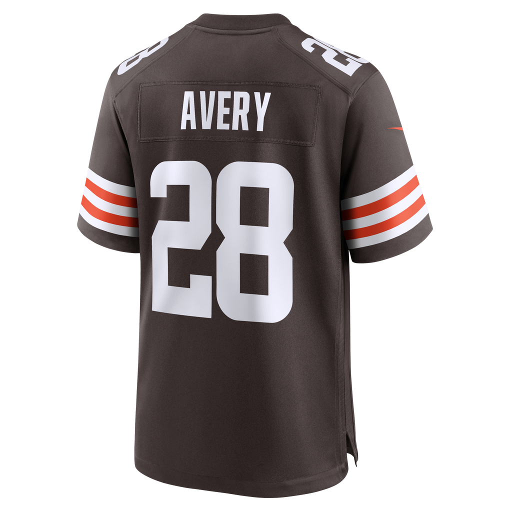 Men's Cleveland Browns Tre Avery Nike  Brown Team Game Jersey