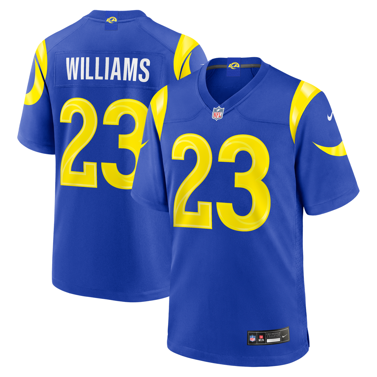 Men's Los Angeles Rams Kyren Williams Nike White White Game Player Jersey