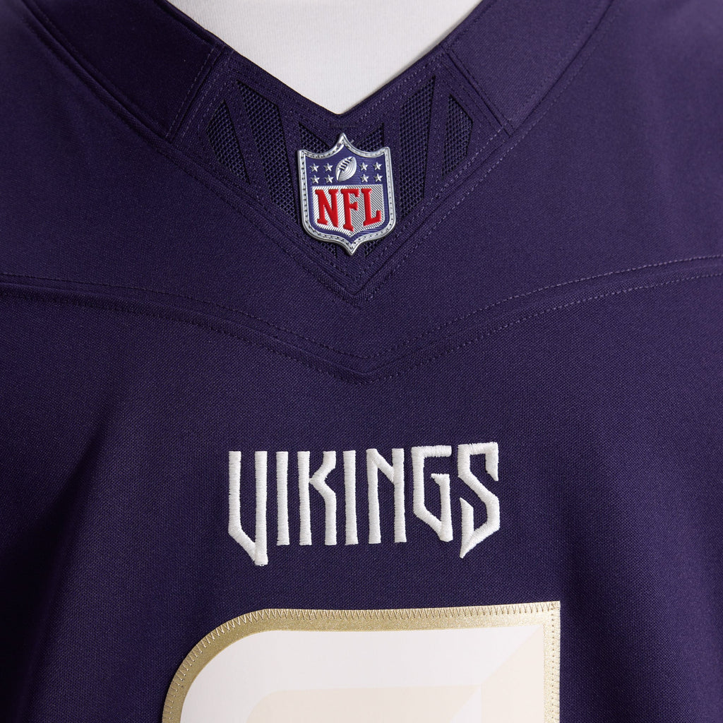Men's Minnesota Vikings J.J. McCarthy Nike Purple 2026 Rivalries Collection Stitched Limited Jersey