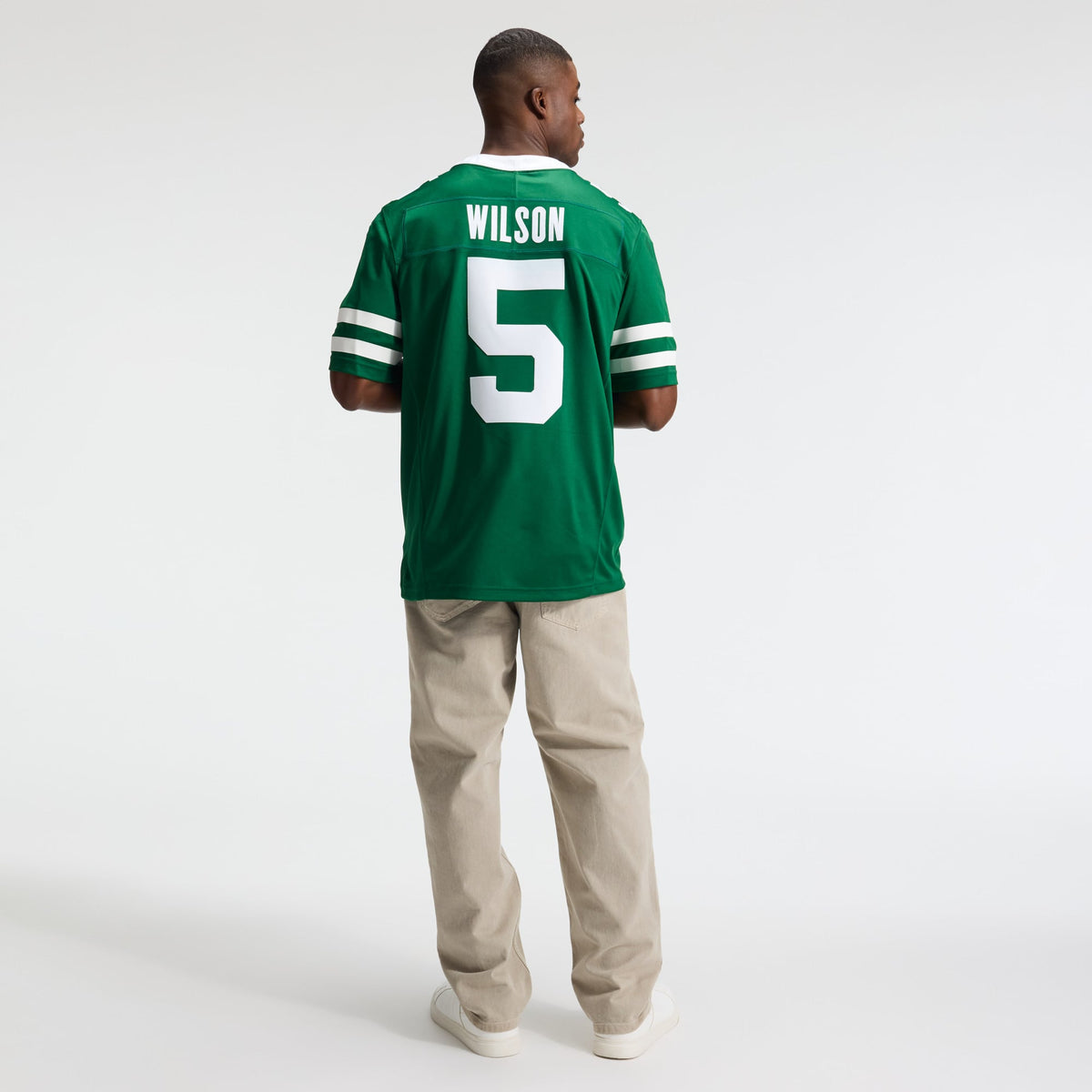 Men's New York Jets Garrett Wilson Nike Legacy Green Team Vapor F.U.S.E. Stitched Limited Jersey