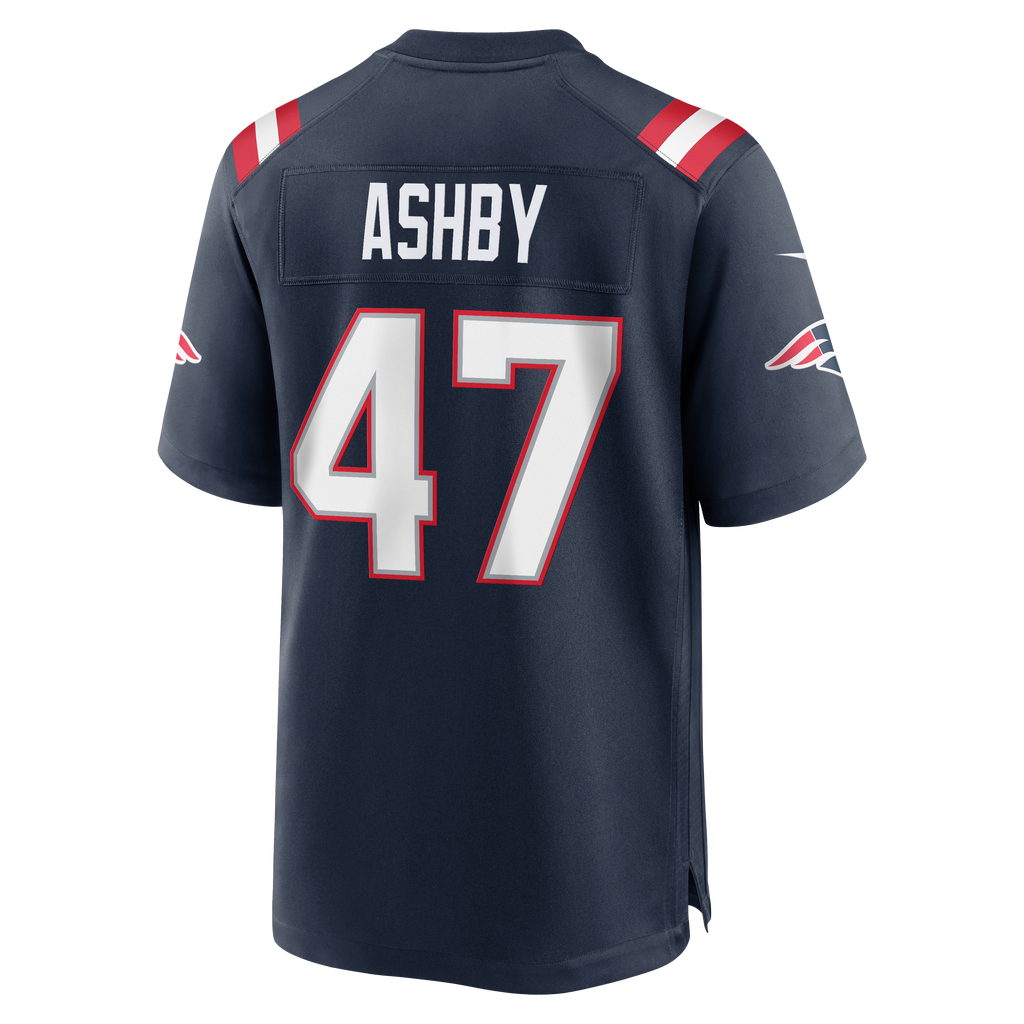 Men's New England Patriots Julian Ashby Nike  Navy Team Game Jersey