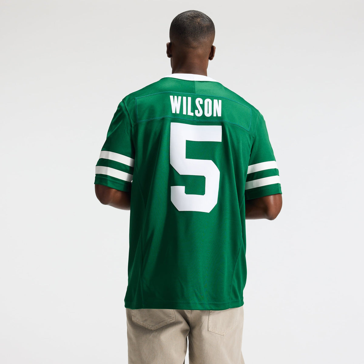 Men's New York Jets Garrett Wilson Nike Legacy Green Team Vapor F.U.S.E. Stitched Limited Jersey
