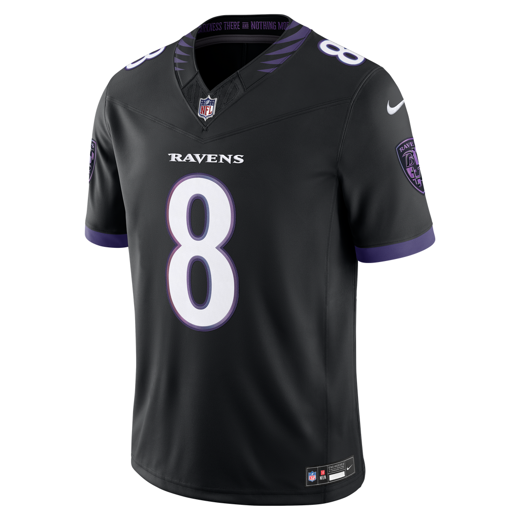 Men's Baltimore Ravens Lamar Jackson Nike Purple Team Vapor F.U.S.E. Stitched Limited Jersey