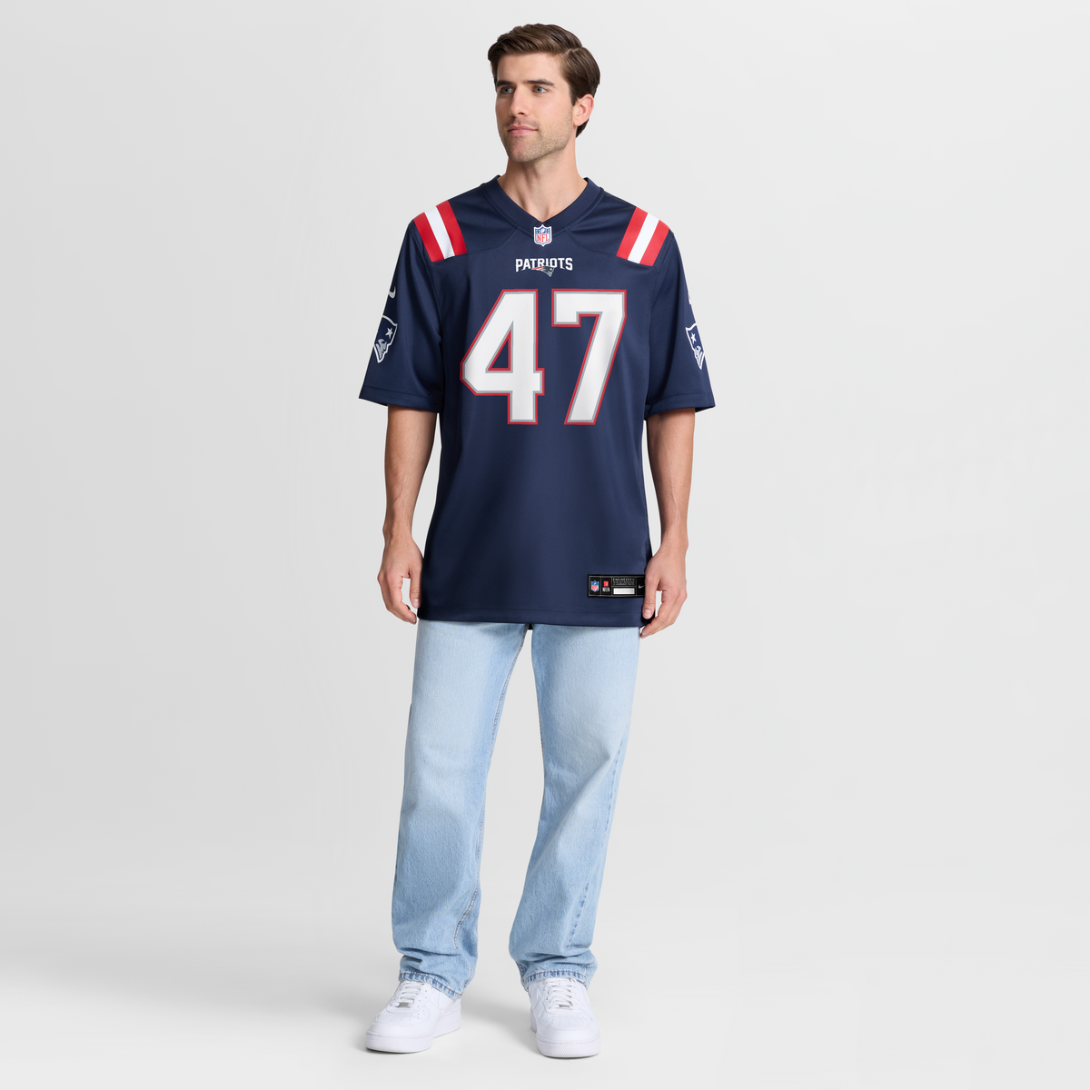 Men's New England Patriots Julian Ashby Nike  Navy Team Game Jersey