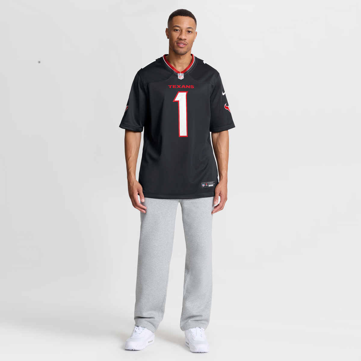 Men's Houston Texans  Nike Navy #1 Dad Game Jersey