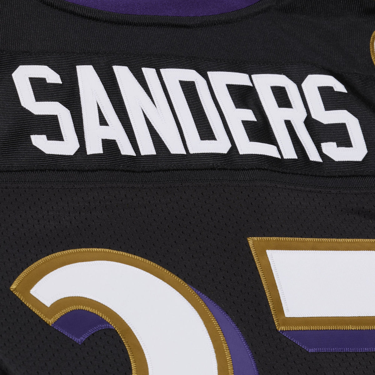Men's Baltimore Ravens Deion Sanders Mitchell & Ness Black 2005 Authentic Throwback Jersey