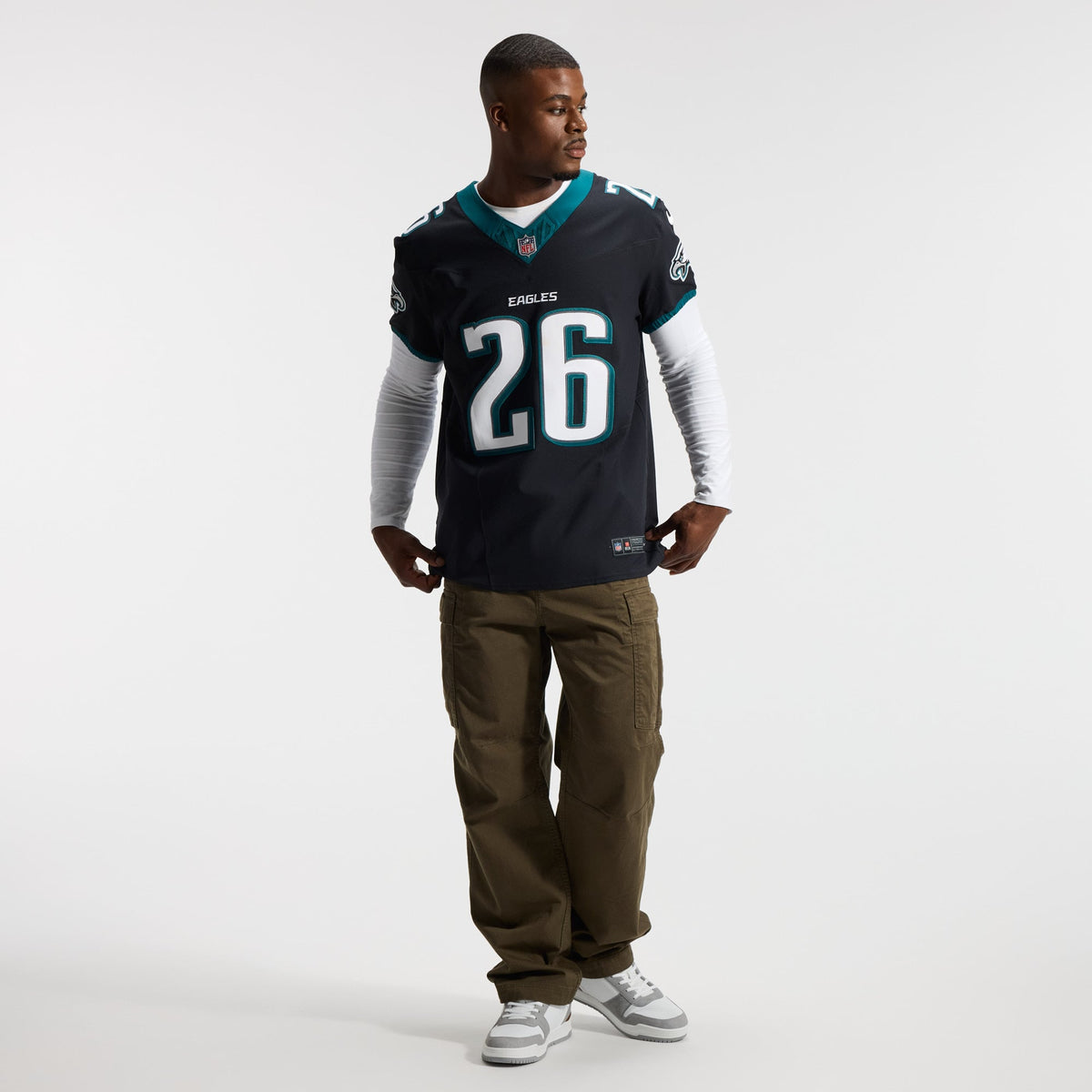 Men's Philadelphia Eagles Saquon Barkley Nike Black Alternate Vapor F.U.S.E. Elite Jersey