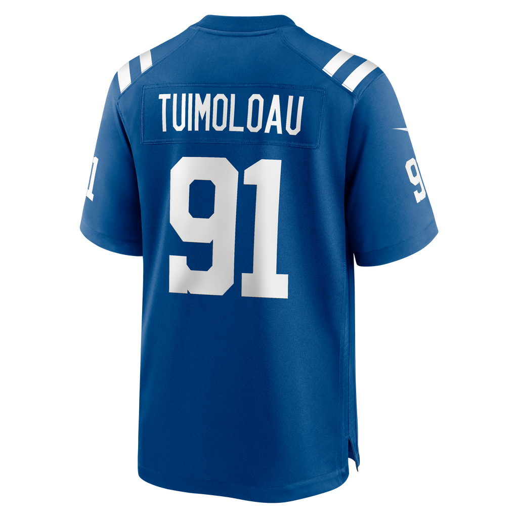 Men's Indianapolis Colts JT Tuimoloau Nike  Royal Team Game Jersey