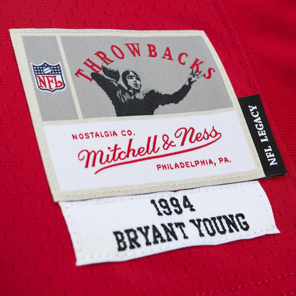 Men's San Francisco 49ers Bryant Young Mitchell & Ness White Legacy Replica Jersey