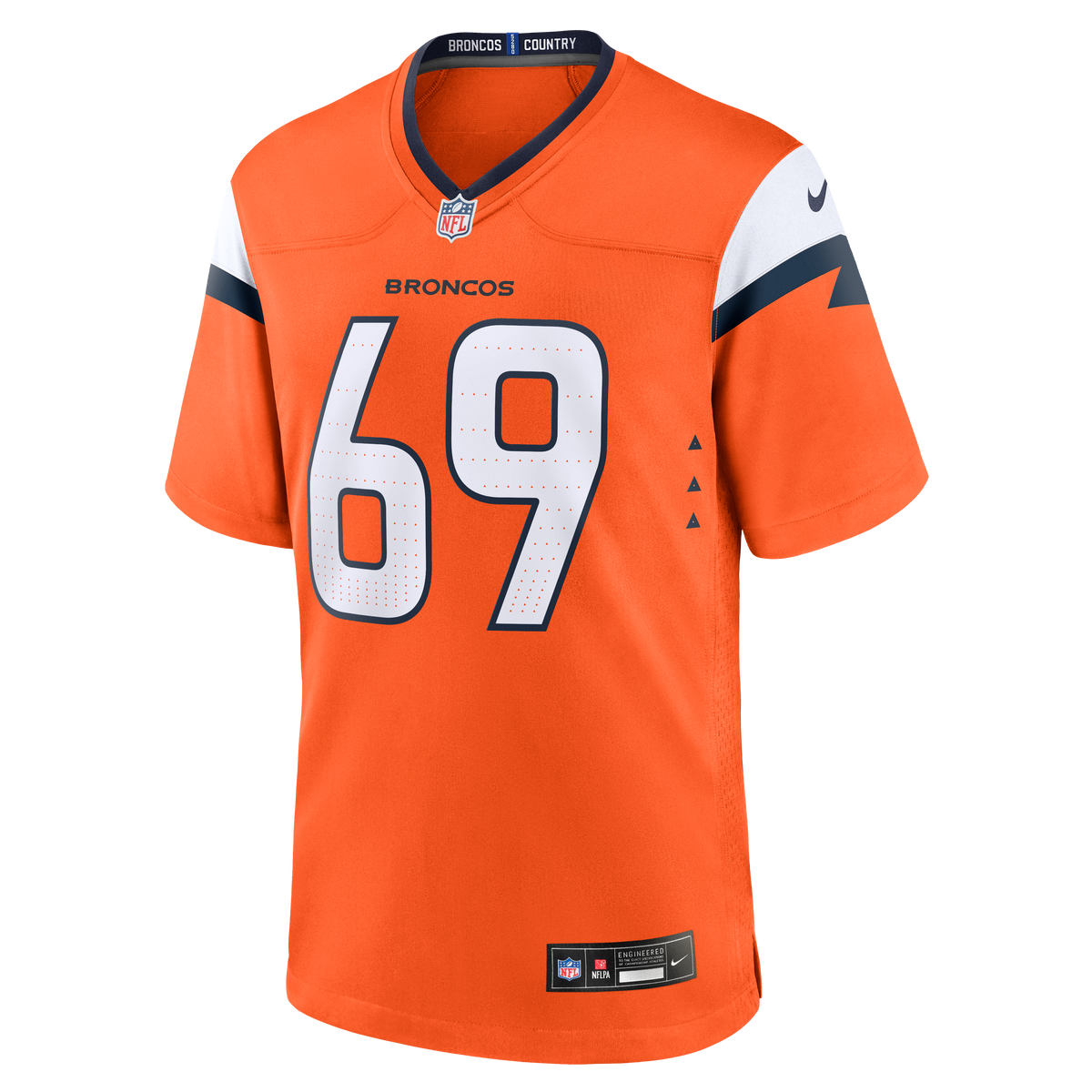 Men's Denver Broncos Mike McGlinchey Nike  Orange Team Game Jersey