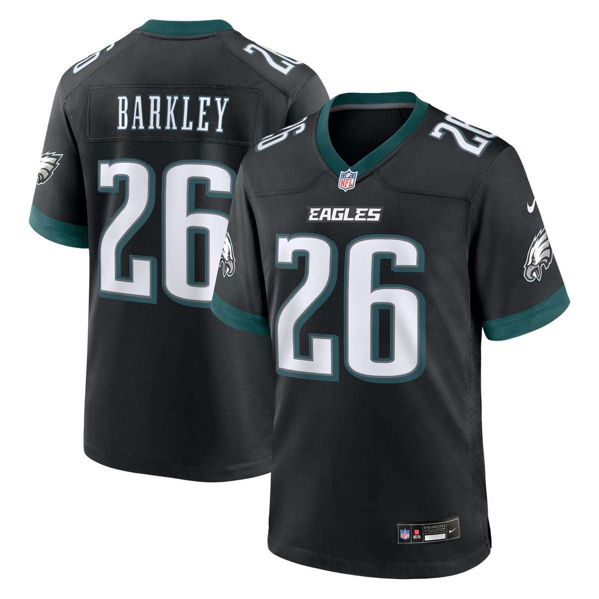 Men's Philadelphia Eagles Saquon Barkley Nike  Midnight Green Team Game Jersey