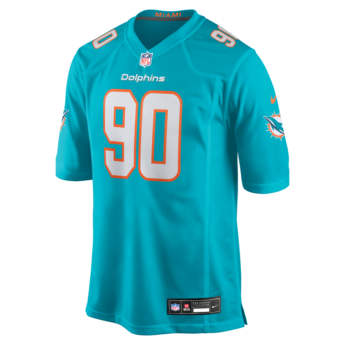 Men's Miami Dolphins Kenneth Grant Nike Aqua Team Game Jersey