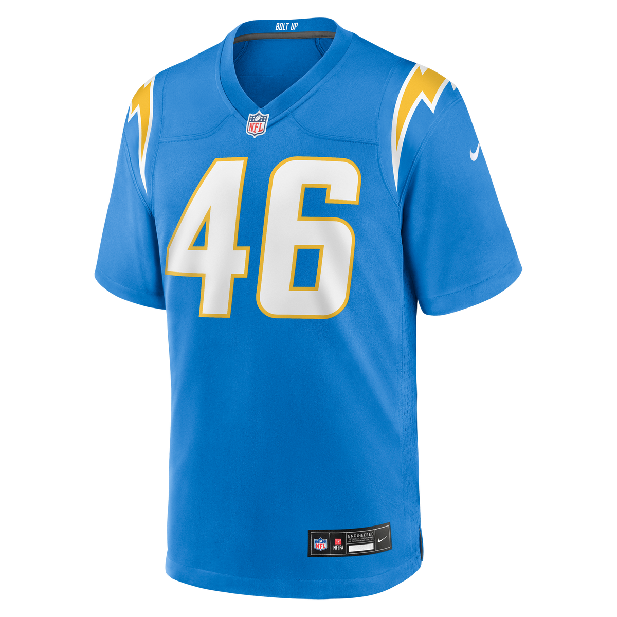 Men's Los Angeles Chargers Nikko Reed Nike  Powder Blue Team Game Jersey