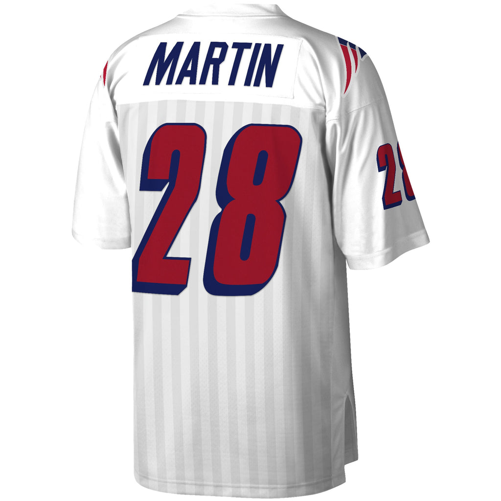 Men's New England Patriots Curtis Martin Mitchell & Ness White Legacy Replica Jersey