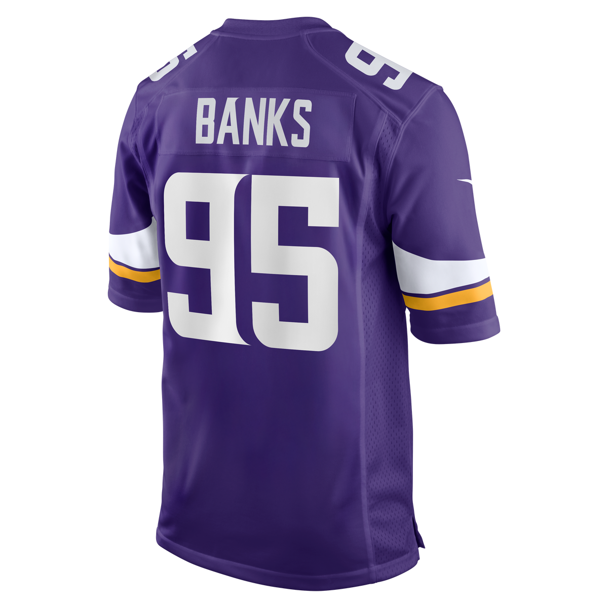 Men's Minnesota Vikings Caleb Banks Nike Purple Team Game Jersey