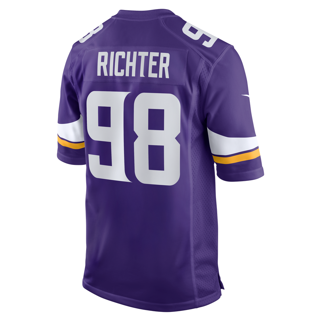 Men's Minnesota Vikings Bo Richter Nike  Purple Team Game Jersey
