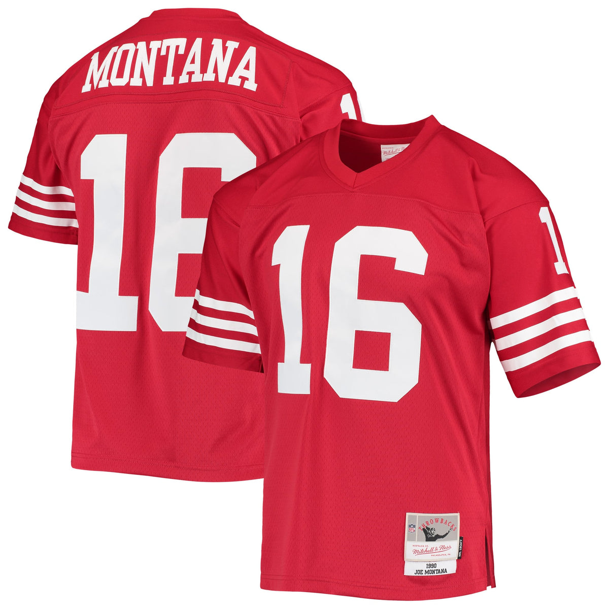 Men's San Francisco 49ers Joe Montana Mitchell & Ness White 1990 Legacy Replica Jersey