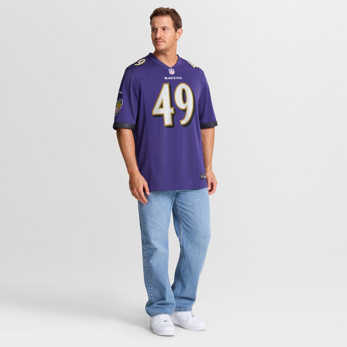 Men's Baltimore Ravens Jay Higgins IV Nike  Purple Team Game Jersey