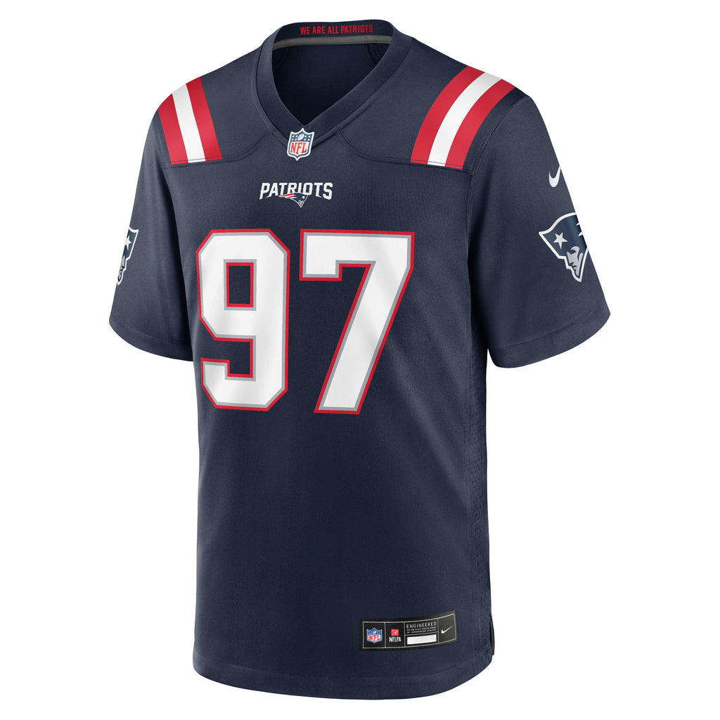Men's New England Patriots Milton Williams Nike Navy Team Game Jersey