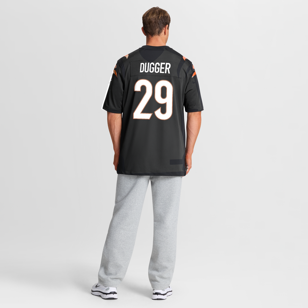 Men's Cincinnati Bengals Kyle Dugger Nike  Black Team Game Jersey