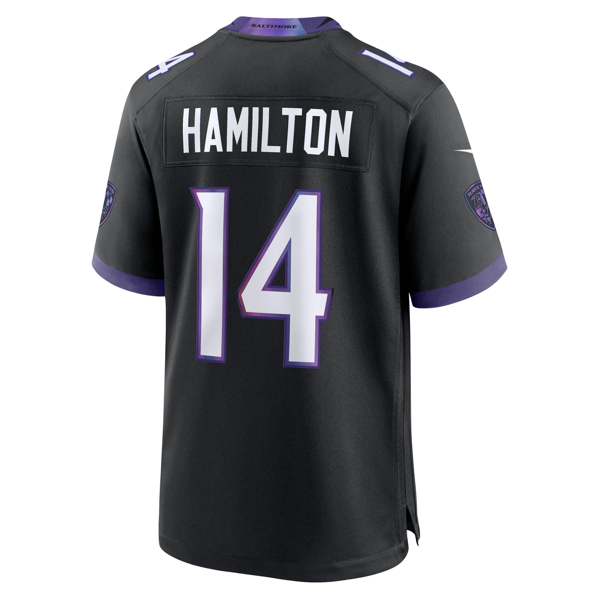 Men's Baltimore Ravens Kyle Hamilton Nike Black Alternate Game Jersey