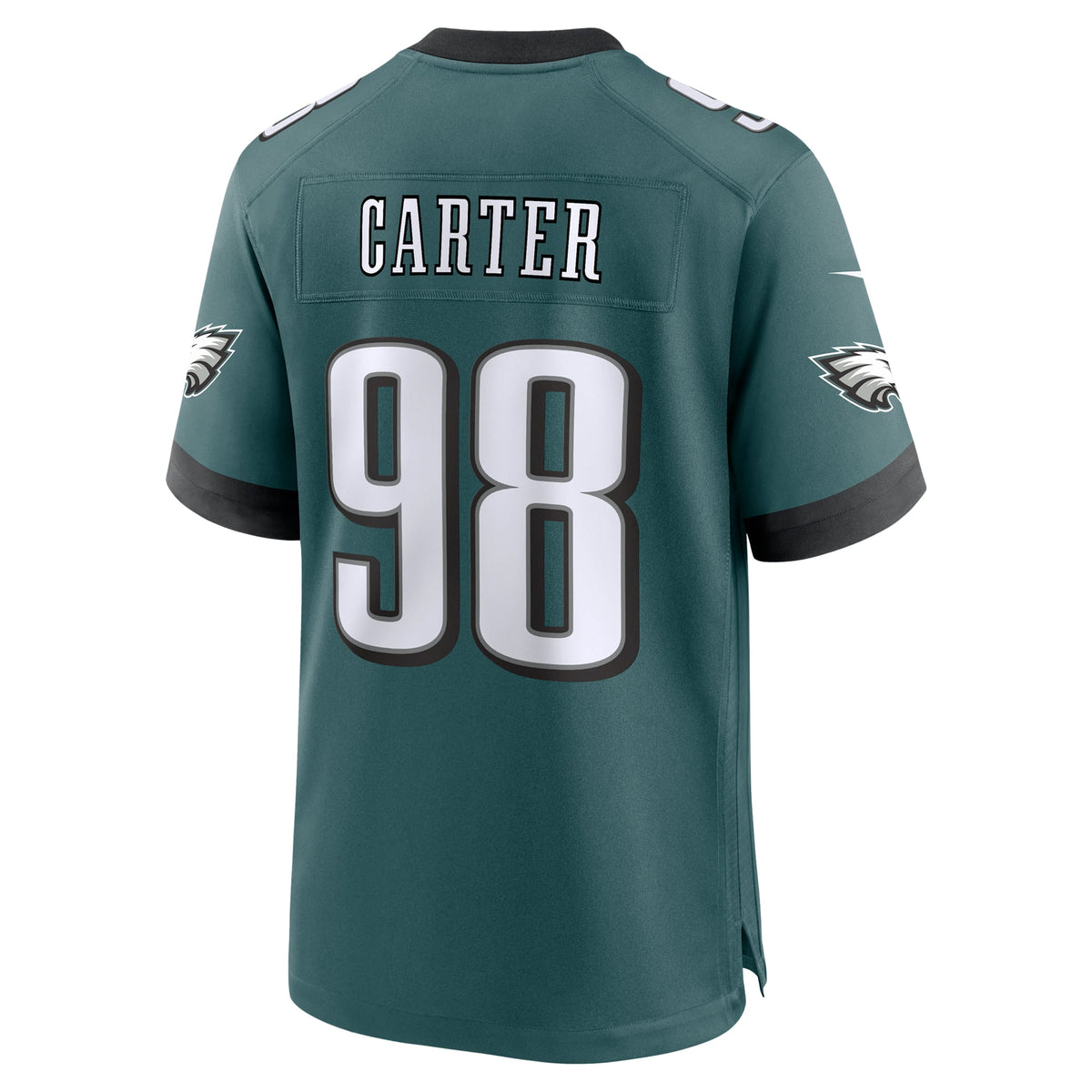Men's Philadelphia Eagles Jalen Carter Nike Midnight Green Team Game Jersey