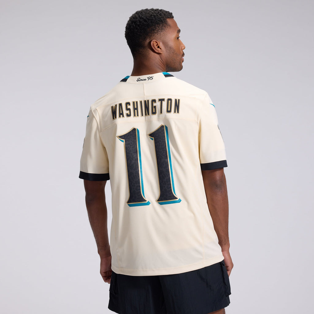 Men's Jacksonville Jaguars Parker Washington Nike Natural 2026 Rivalries Collection Stitched Limited Jersey